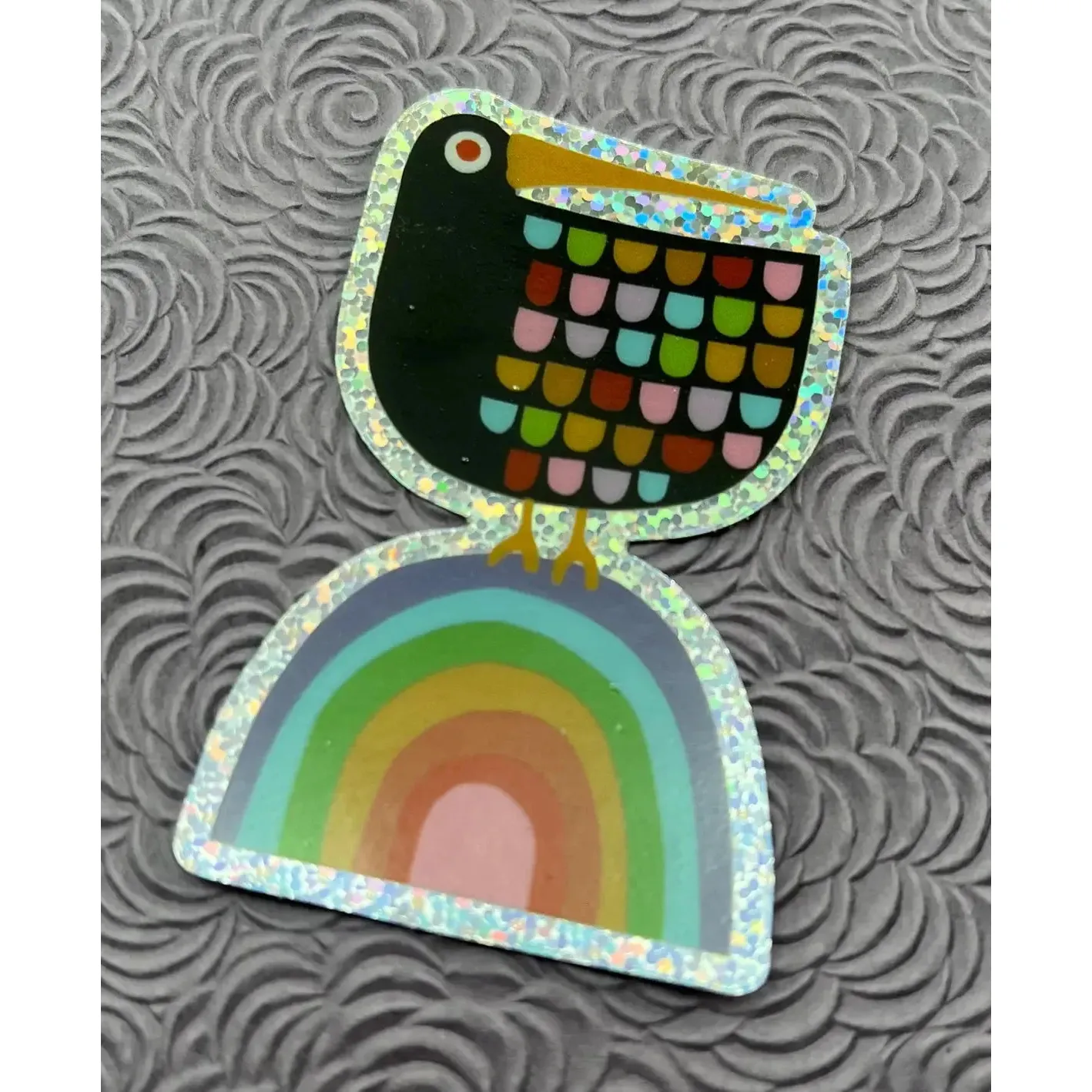 Bunny With A Toolbelt Sticker: Blackbird on a Rainbow