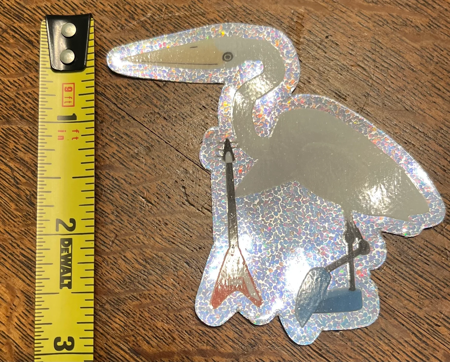 Bunny With A Toolbelt Sticker: Egret with Electric Guitar - Image 2