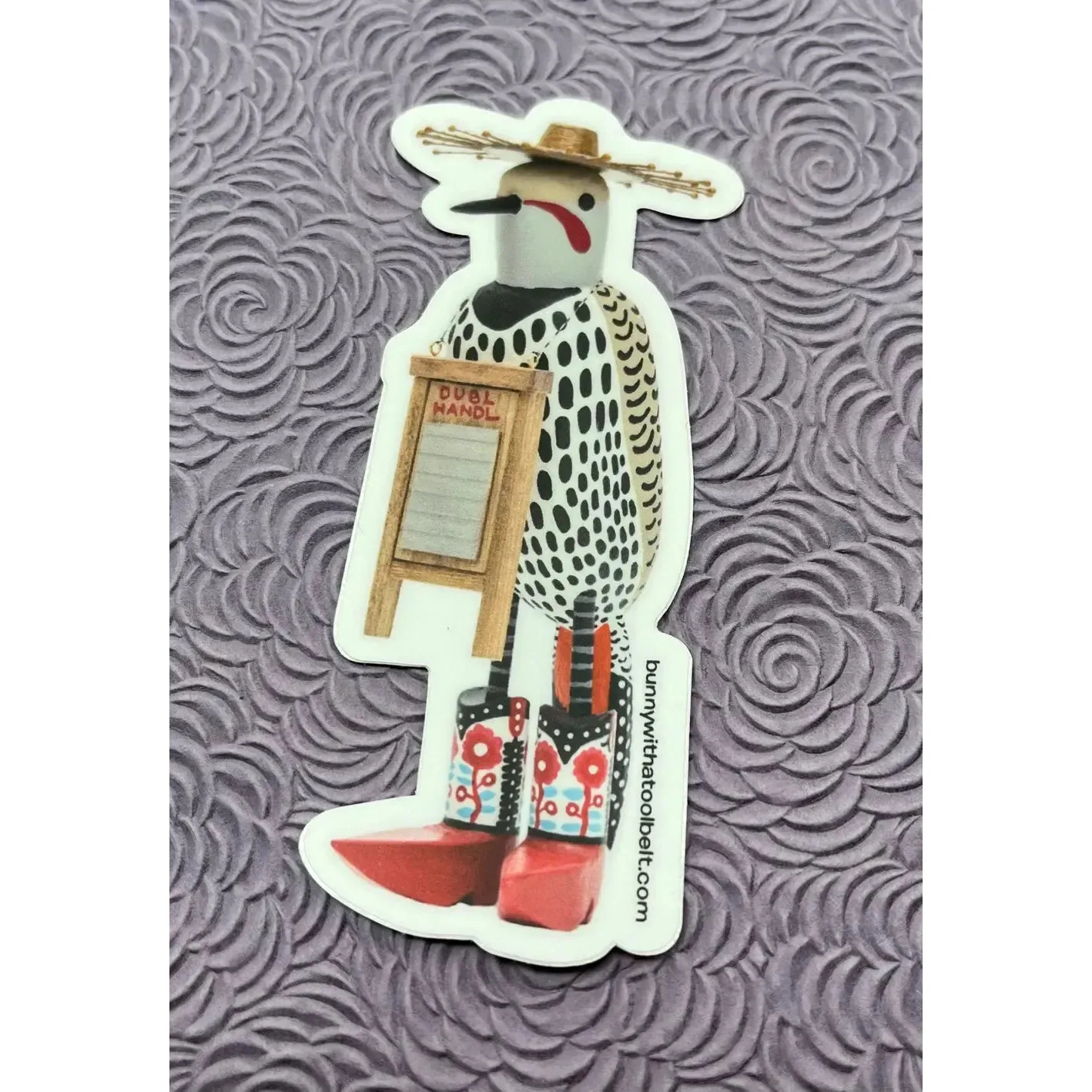 Bunny With A Toolbelt Sticker: Woodpecker