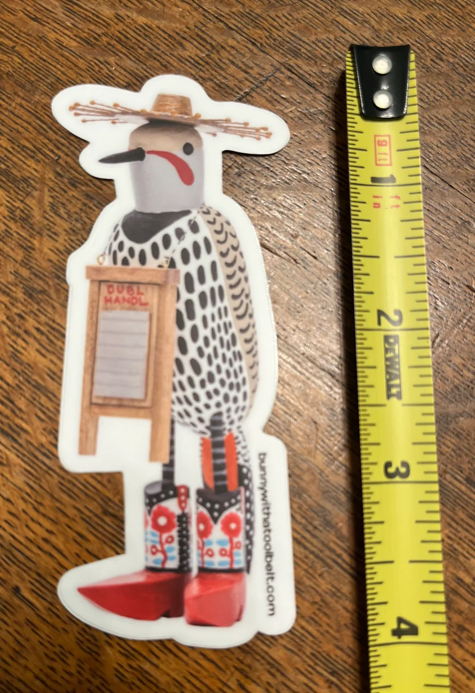 Bunny With A Toolbelt Sticker: Woodpecker - Image 2