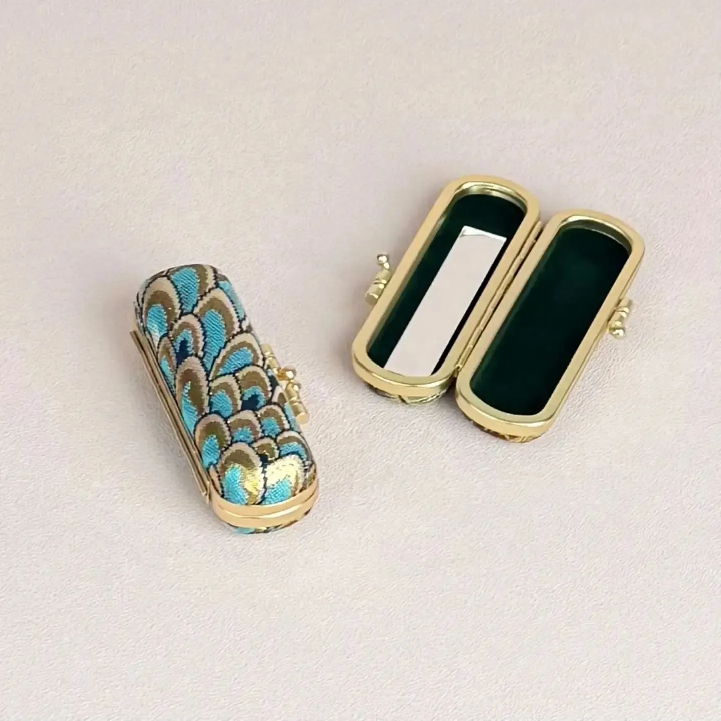 Cathayana: Lipstick Holder, Feather Patterns
