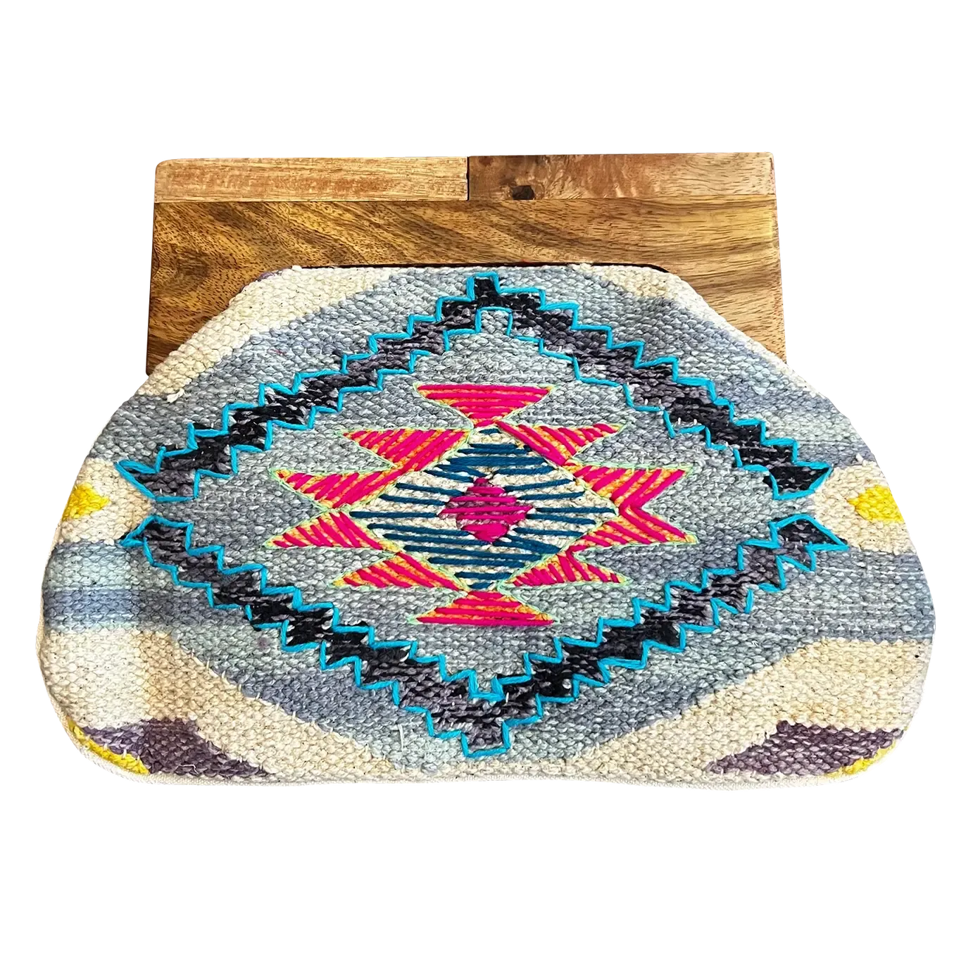 Chloe & Lex Bag: Woven Tapestry Clutch