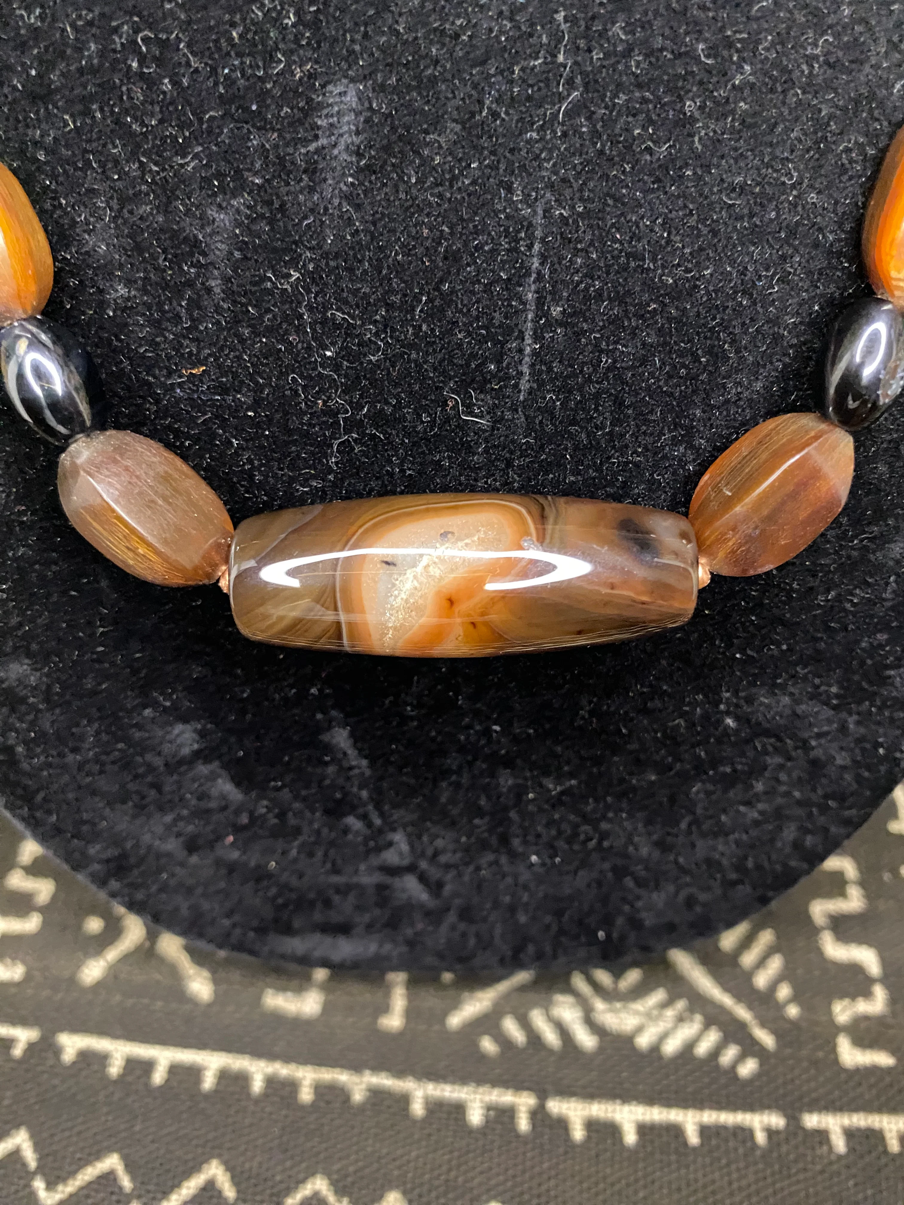Coils Crystals & Culture Necklace: Carnelian & Water Buffalo - Image 2