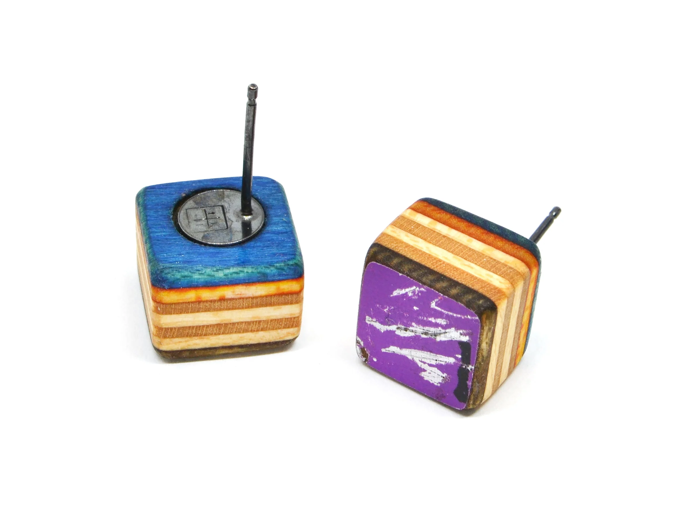 Tara Locklear Earrings: Cube Posts - Image 2