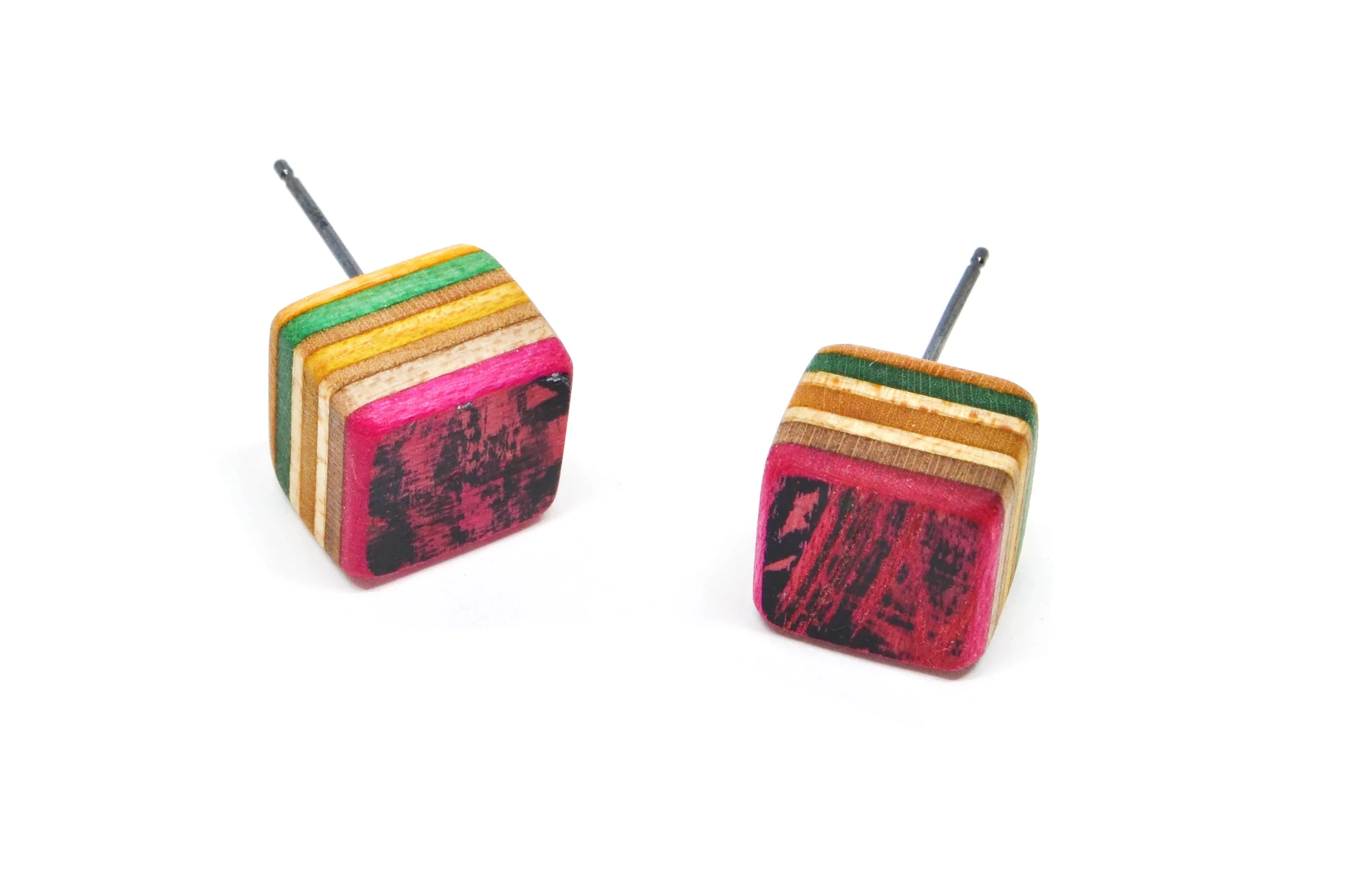 Tara Locklear Earrings: Cube Posts - Image 3
