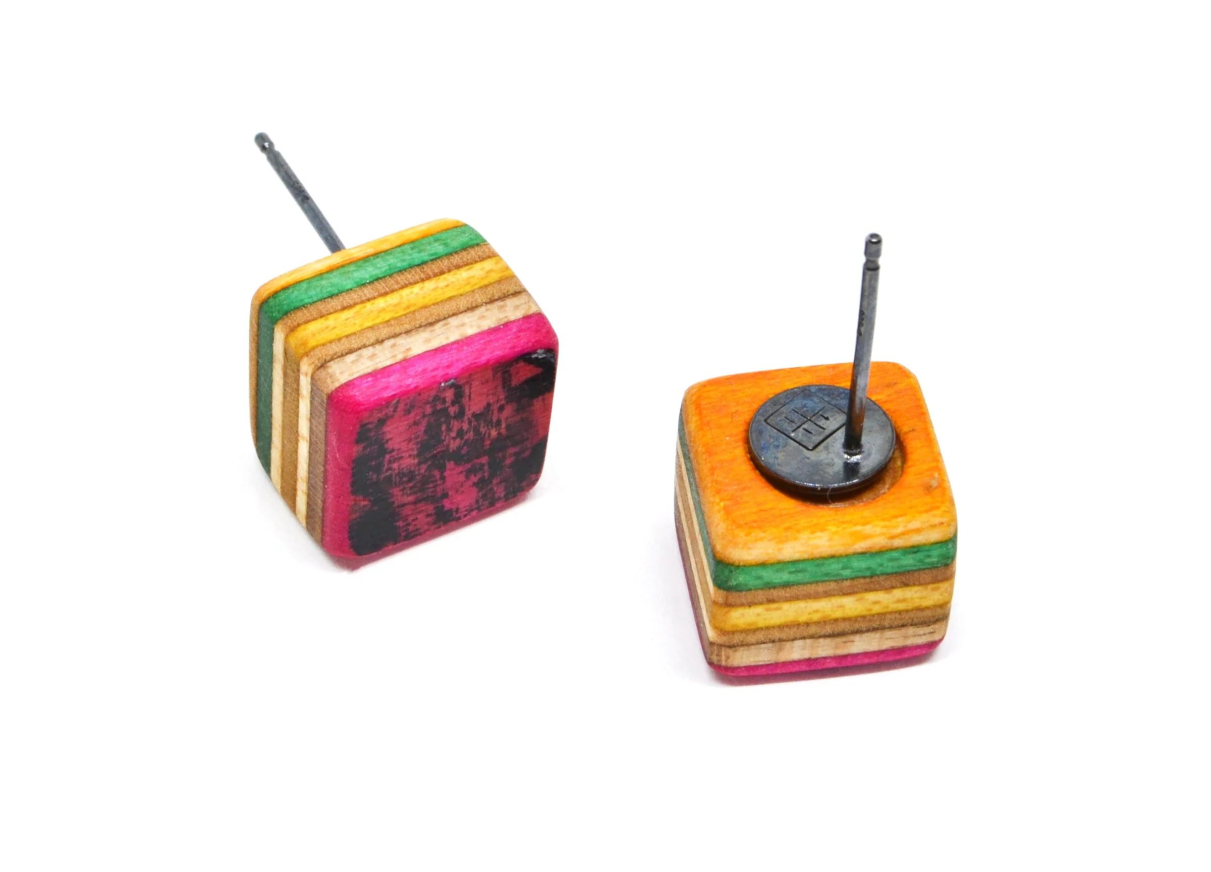 Tara Locklear Earrings: Cube Posts - Image 4