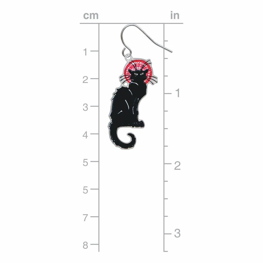 David Howell & Company Earrings: Steinlen's Le Chat Noir - Image 3