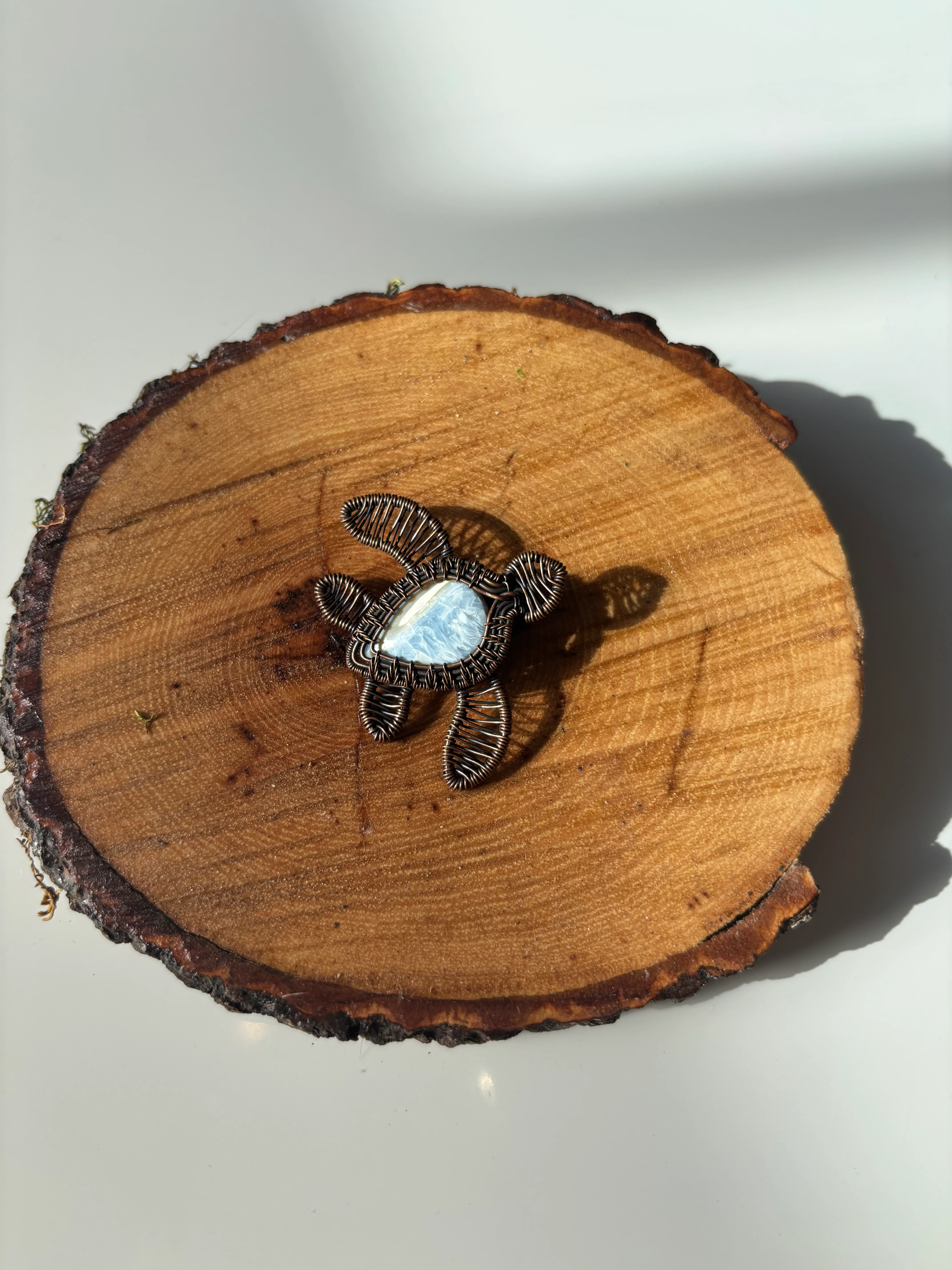 Drea Schaugaard Pendant Necklace: Blue Opal Turtle - Image 2