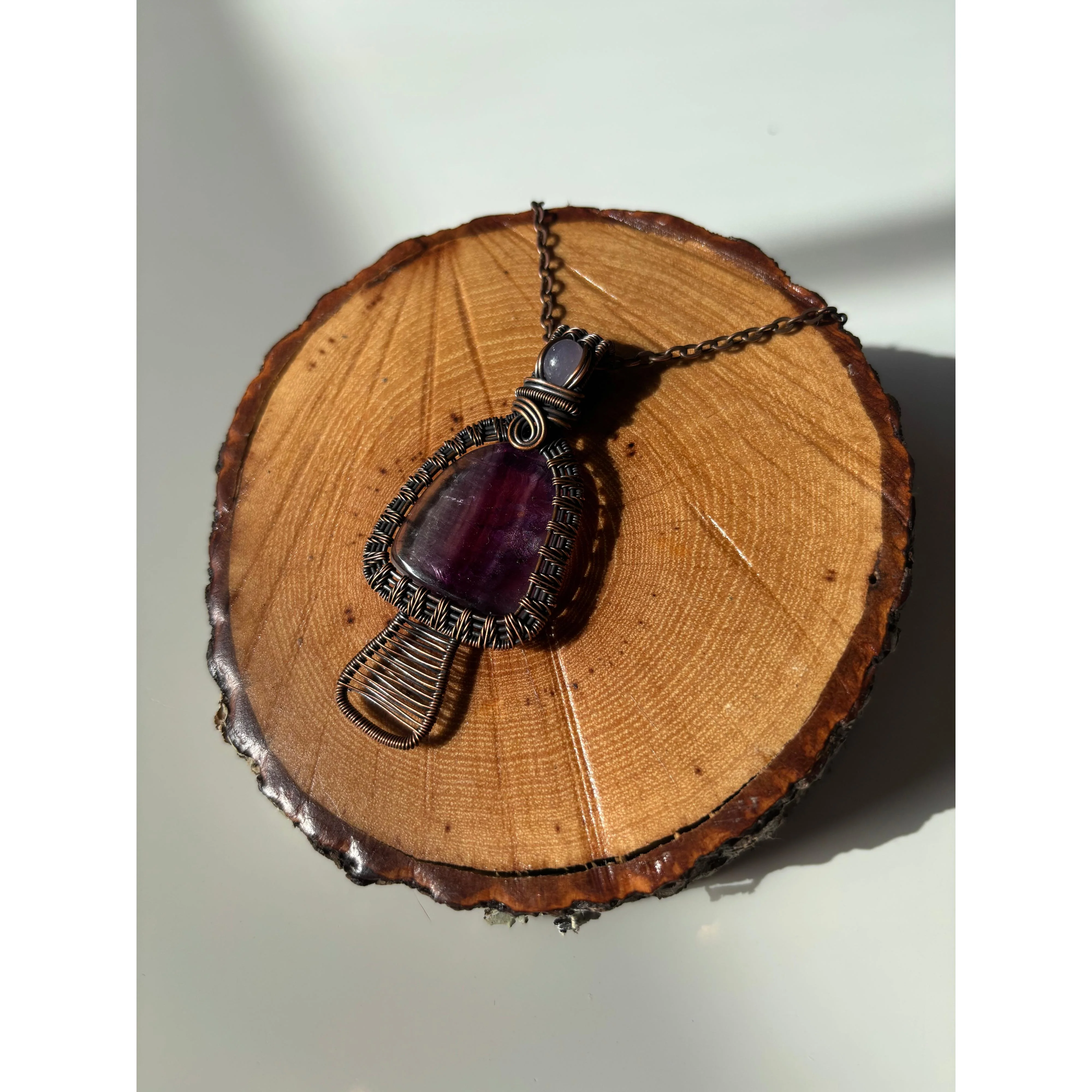 Drea Schaugaard Pendant Necklace: Chinese Fluorite Mushroom