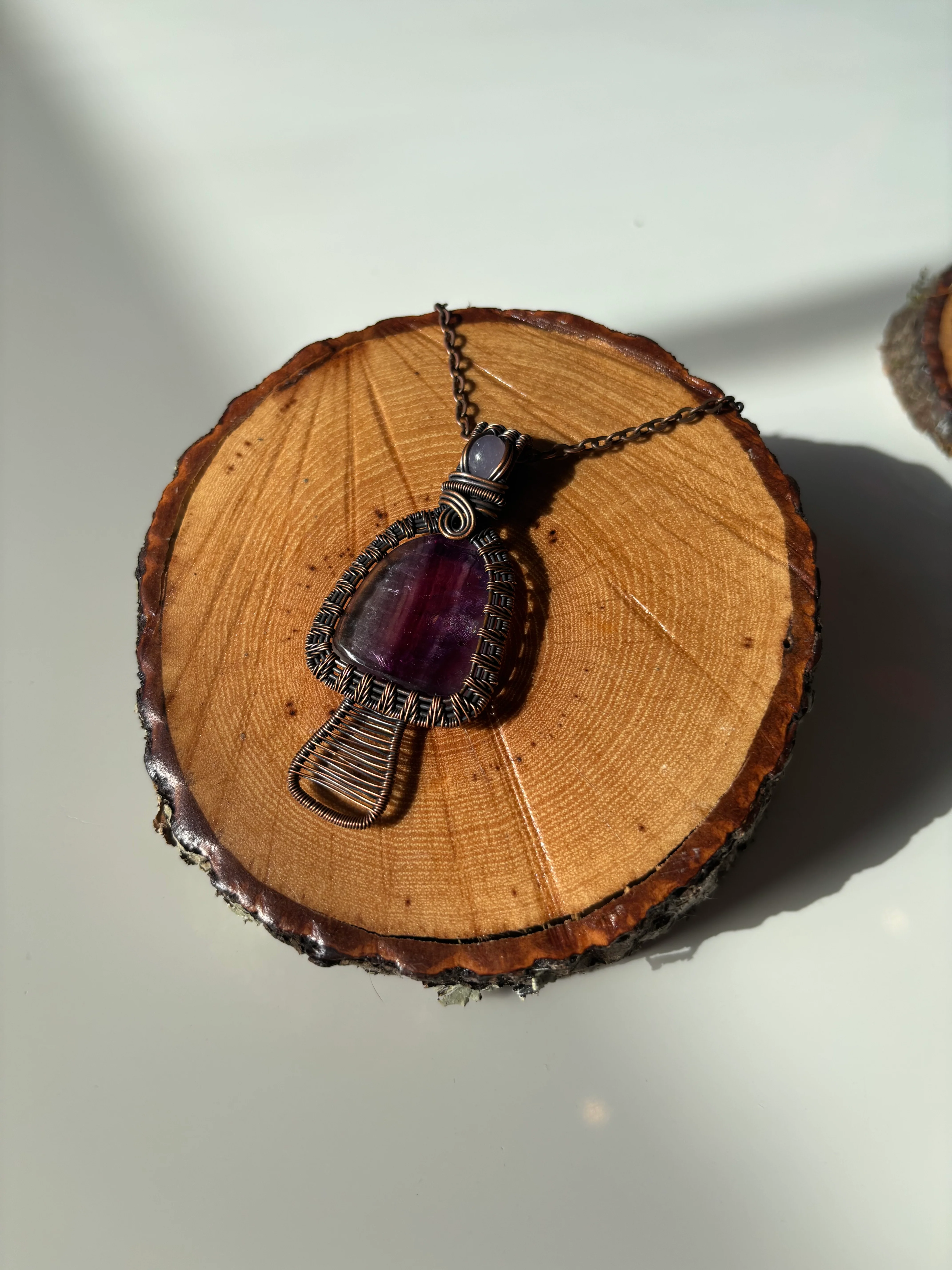 Drea Schaugaard Pendant Necklace: Chinese Fluorite Mushroom - Image 2