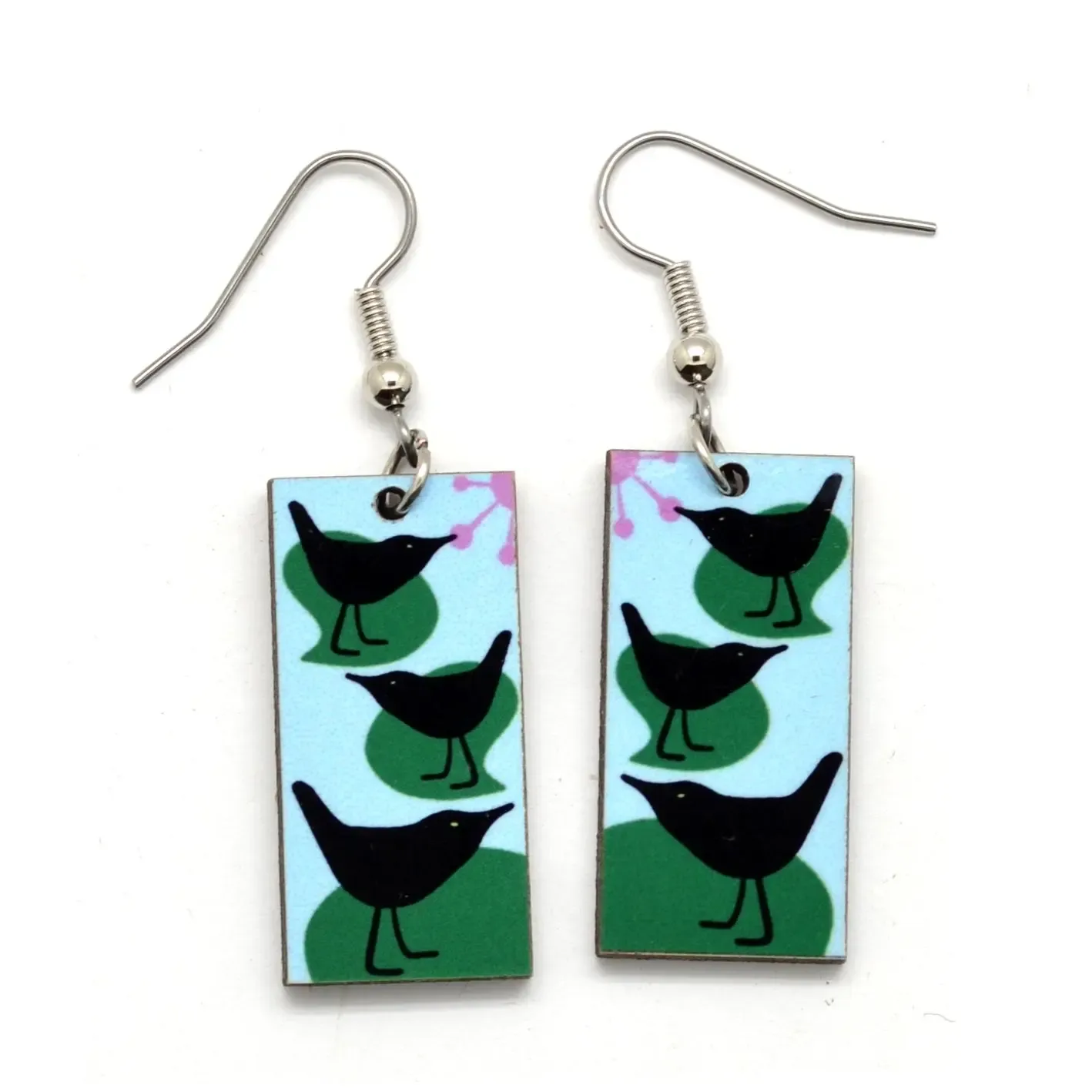 Dunitz & Company Earrings: Mid Century Modern Bird Dangles