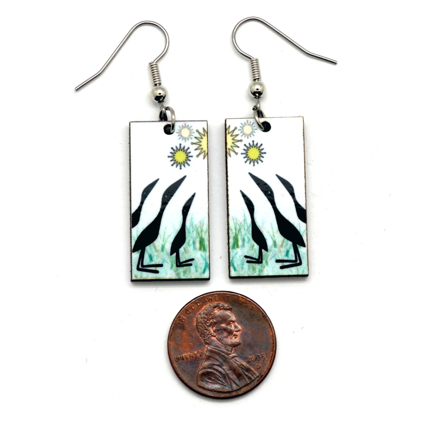 Dunitz & Company Earrings: Mid Century Modern Bird Dangles - Image 3