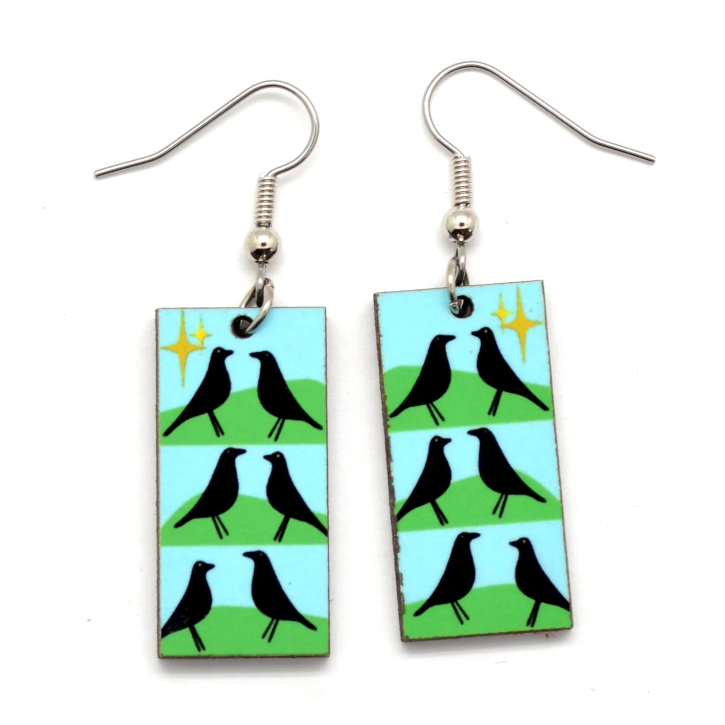 Dunitz & Company Earrings: Mid Century Modern Bird Dangles - Image 6