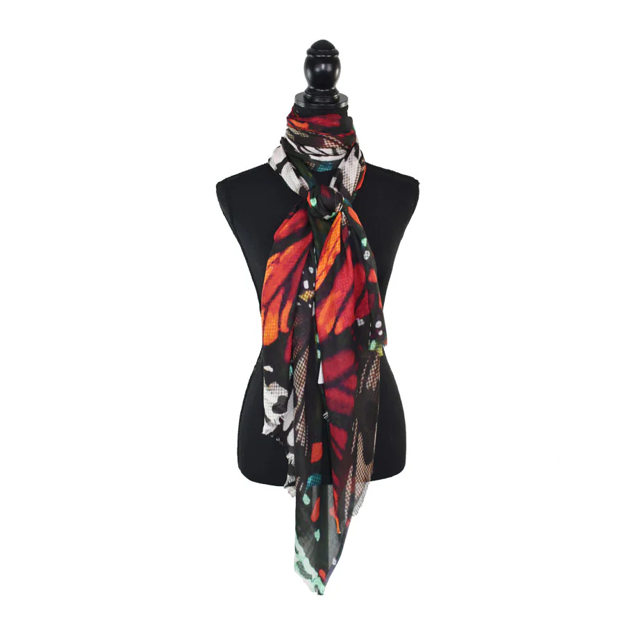 Dupatta Designs Scarf: Macheros Abstract Butterfly - Image 3