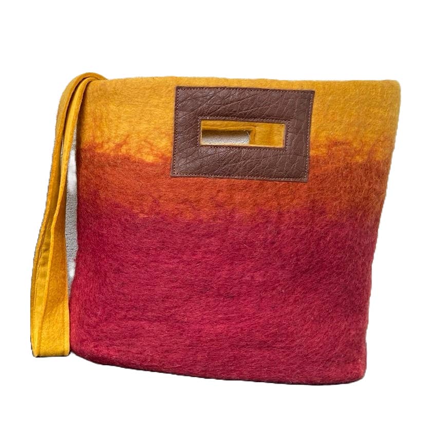 Fibres of Life Bag: Ombre Felt Tote - Image 3