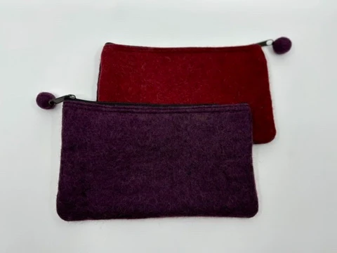Fibres of Life: 2- Tone Felt Pouch - Image 3