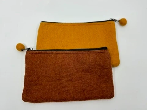Fibres of Life: 2- Tone Felt Pouch - Image 5