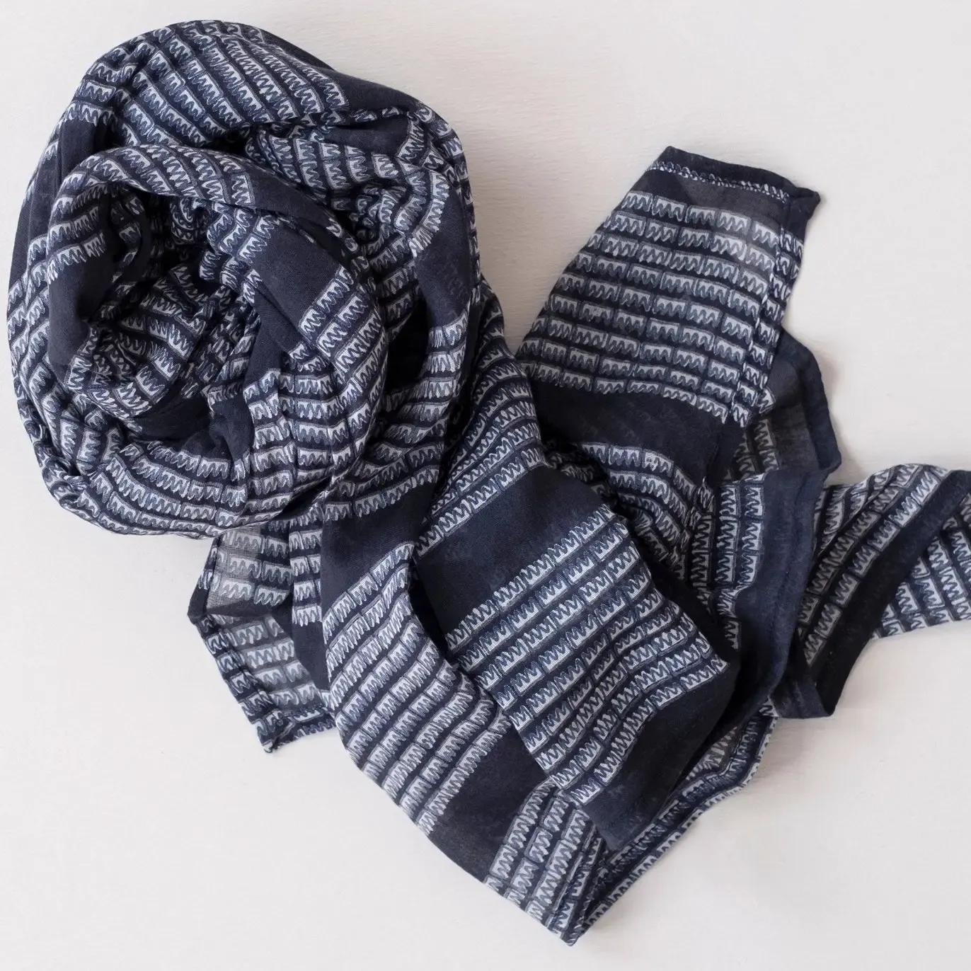 Graymarket Design Scarf: Dolbi Navy Block