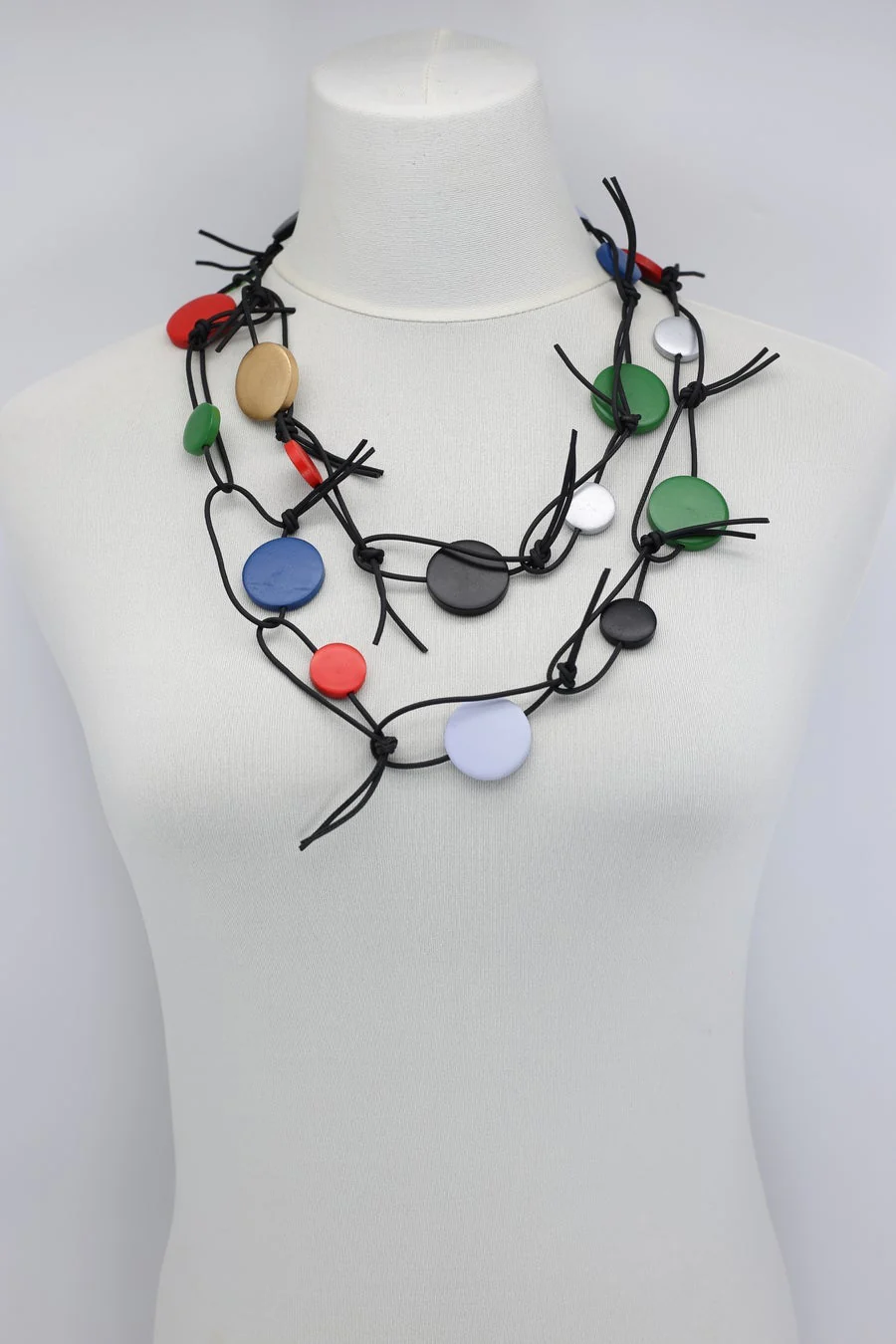 Jianhui London Necklace: Coins on Leatherette Chain - Image 6