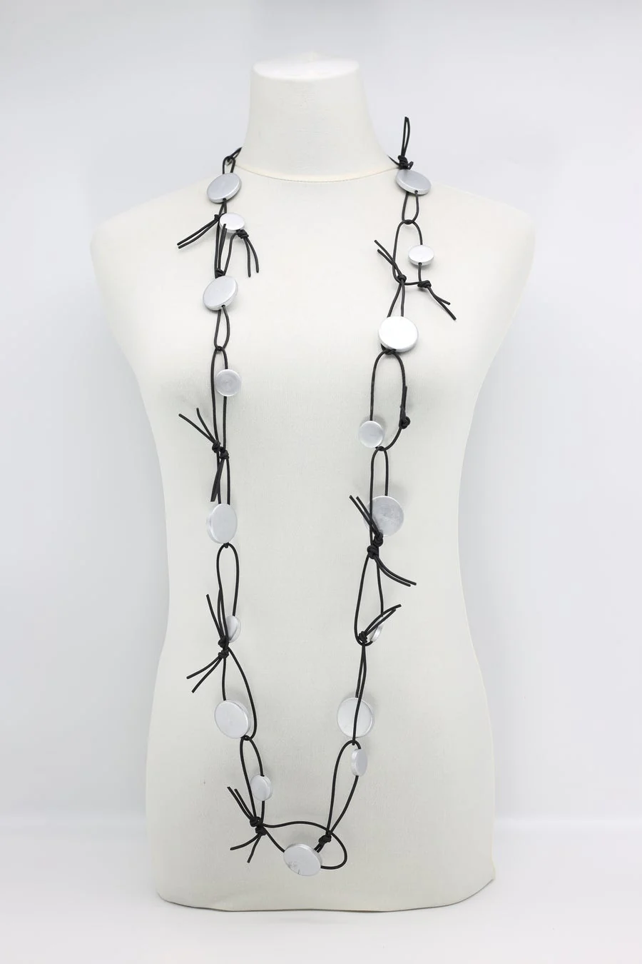 Jianhui London Necklace: Coins on Leatherette Chain - Image 7
