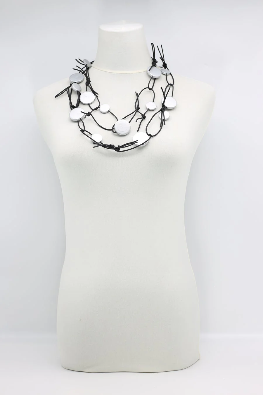 Jianhui London Necklace: Coins on Leatherette Chain - Image 8
