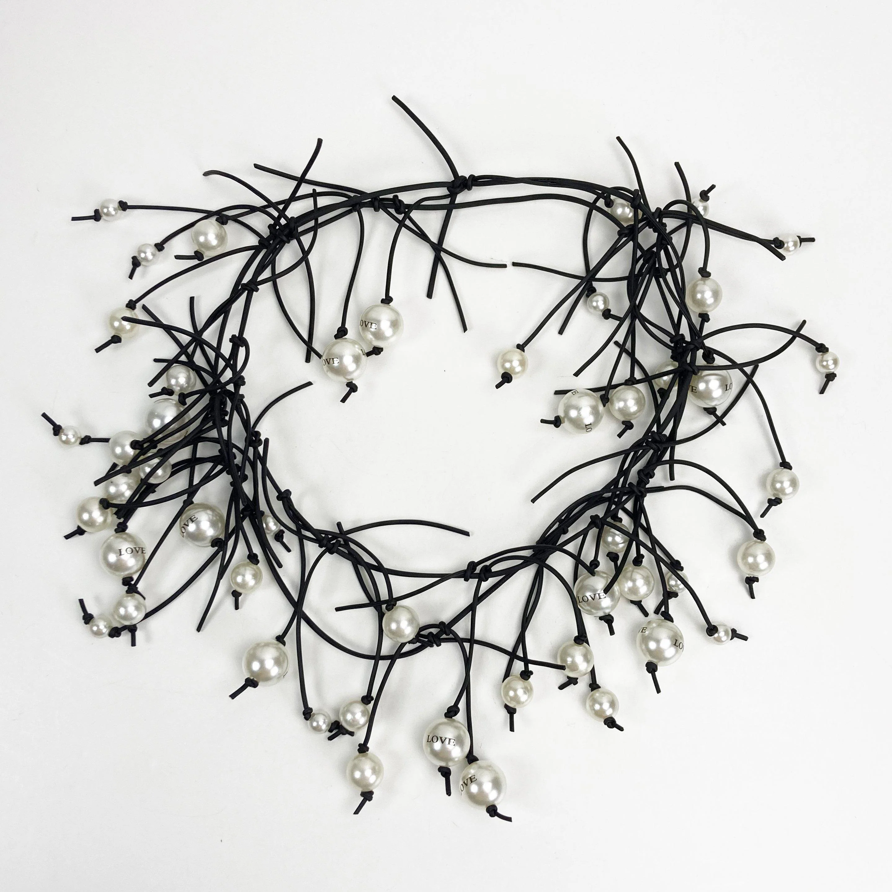 Jianhui London Necklace: Love Faux Pearl