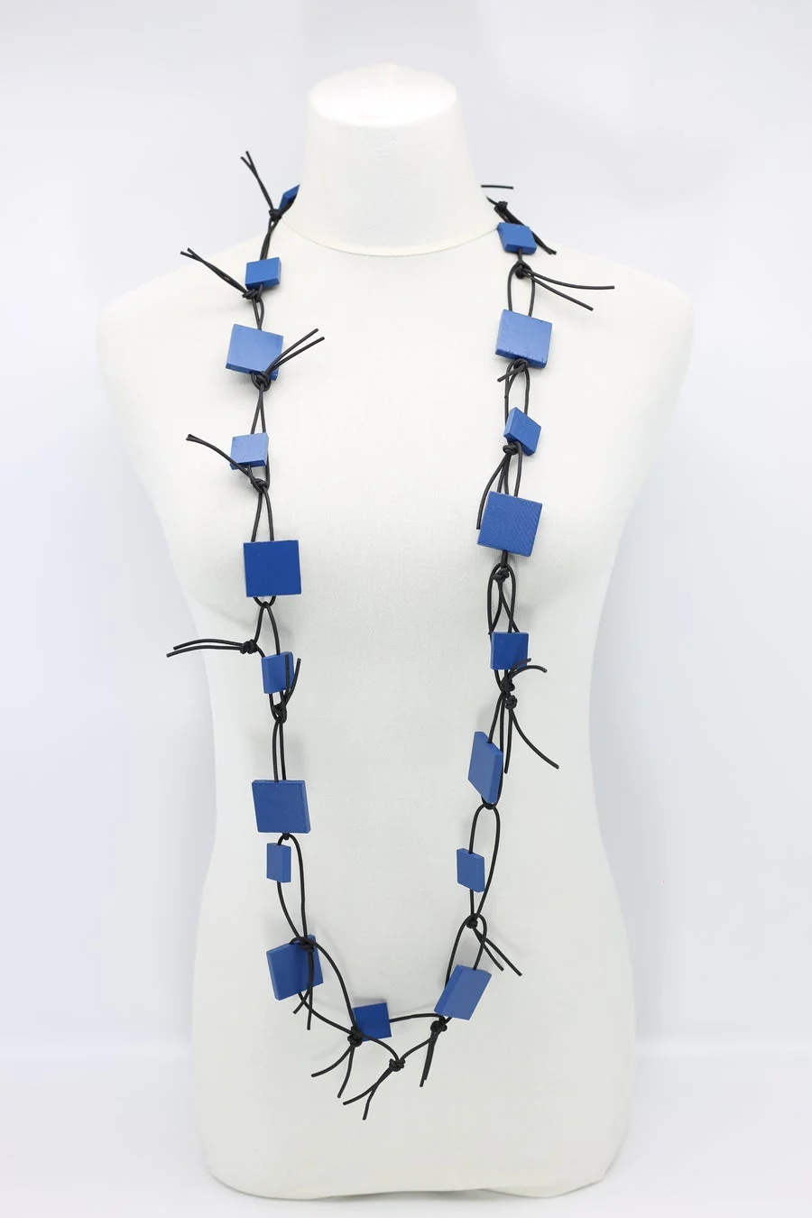 Jianhui London Necklace: Squares on Leatherette Chain - Image 13