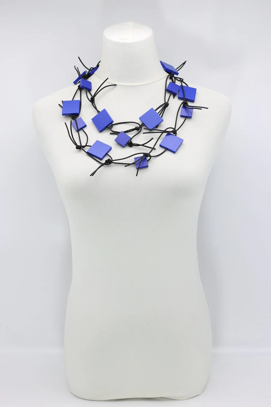 Jianhui London Necklace: Squares on Leatherette Chain - Image 18