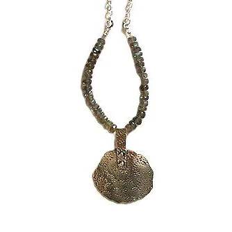 Joanna Craft Necklace: Silver & Labradorite, N348
