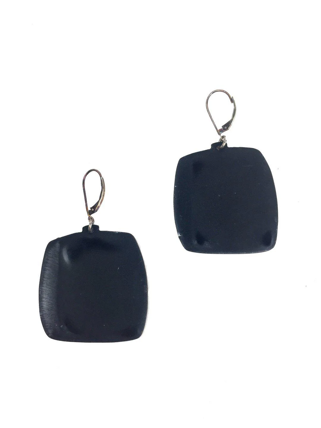 Julie Shaw Square Earrings: White/Black - Image 2