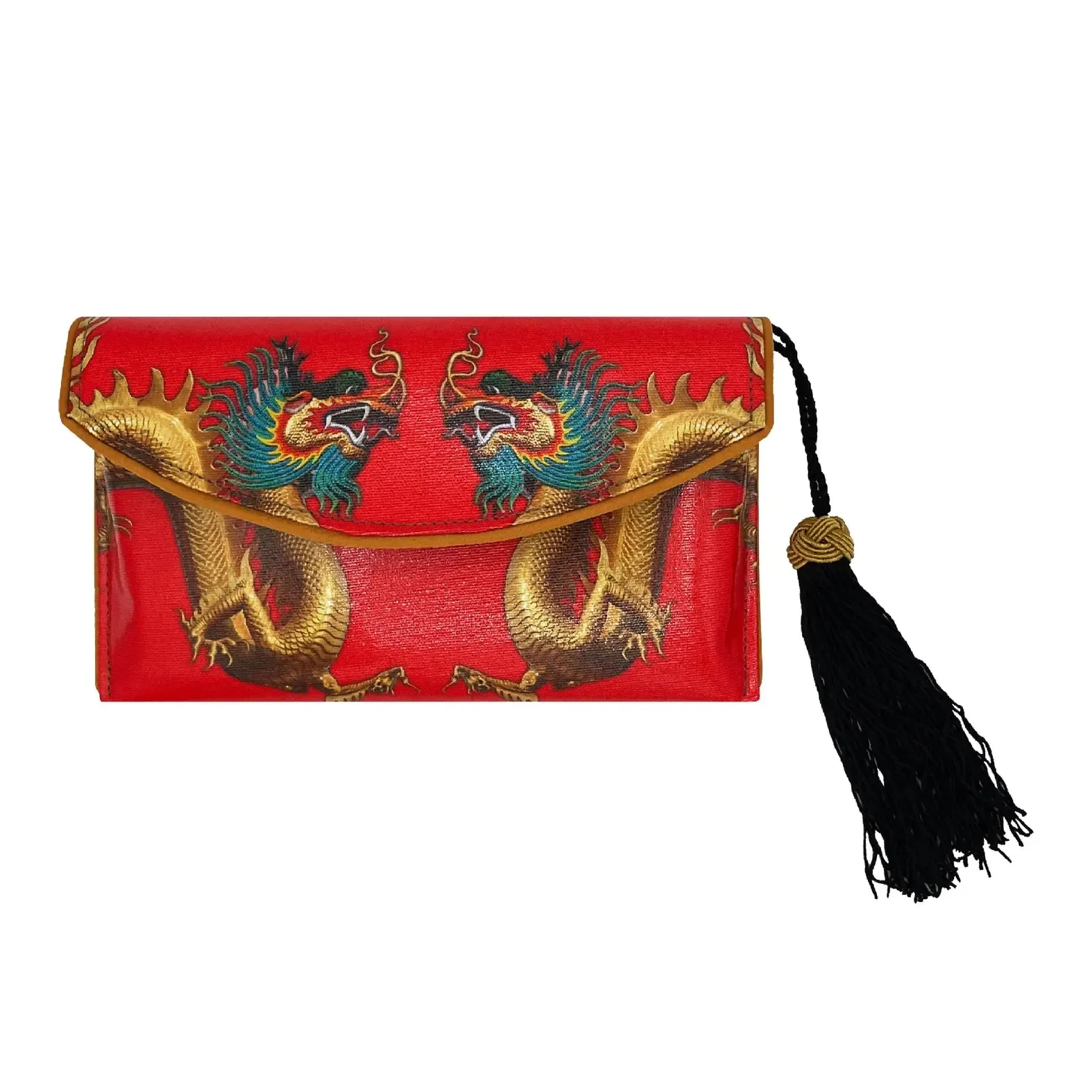 Kent Stetson Clutch: Red Dragon