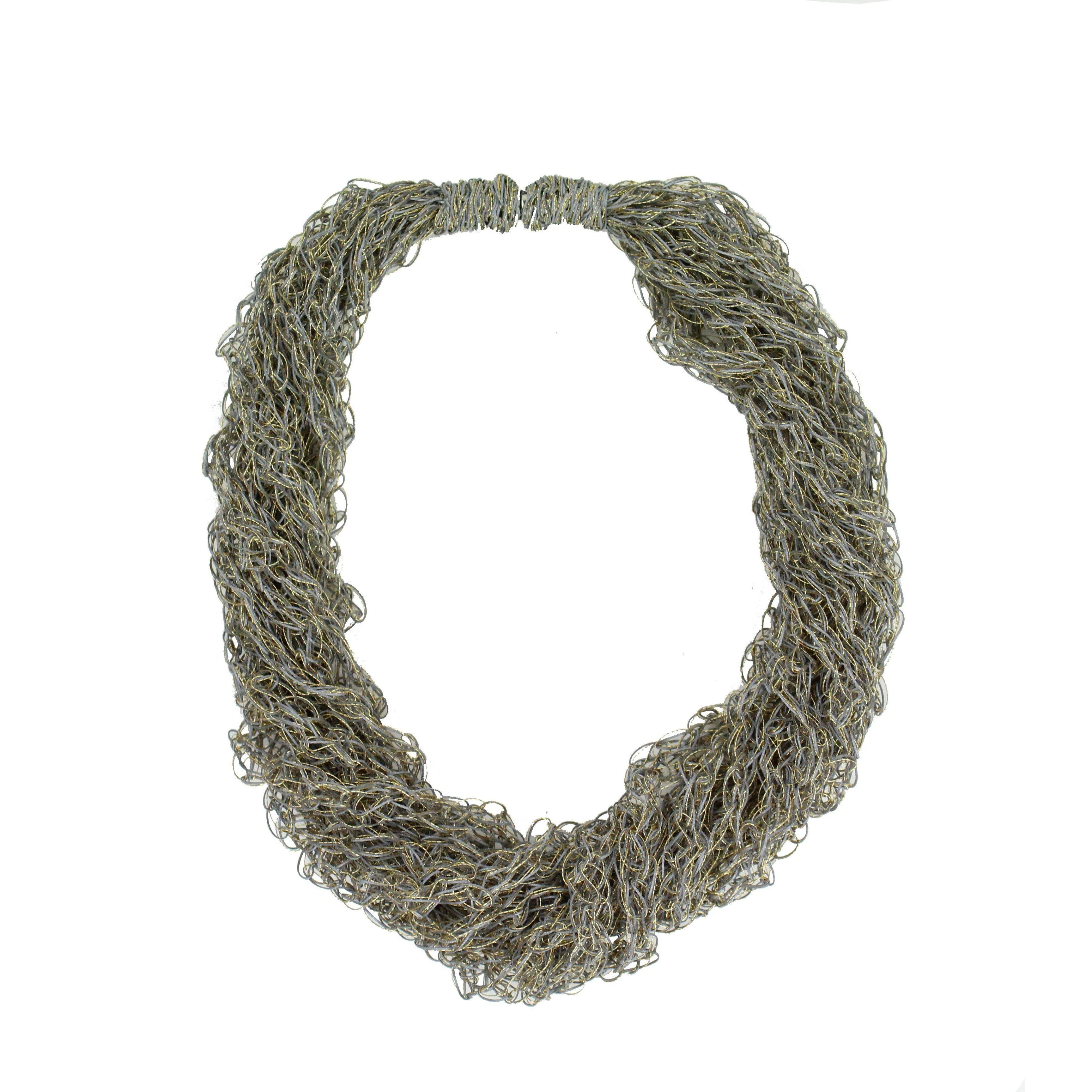 Lara Knutson: Nebula Gold Metallic: Short, Loose Knit