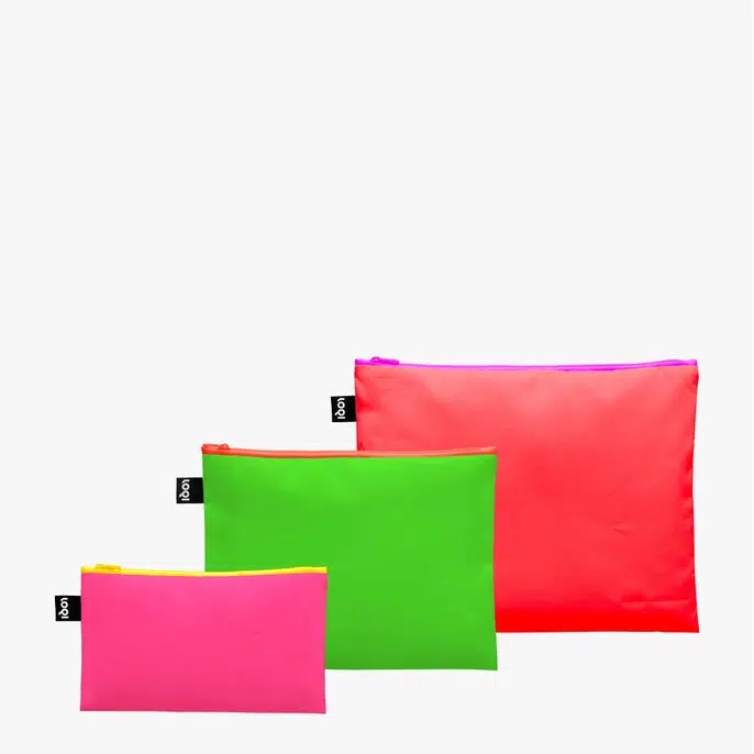 LOQI Zip Pocket Set : Neon