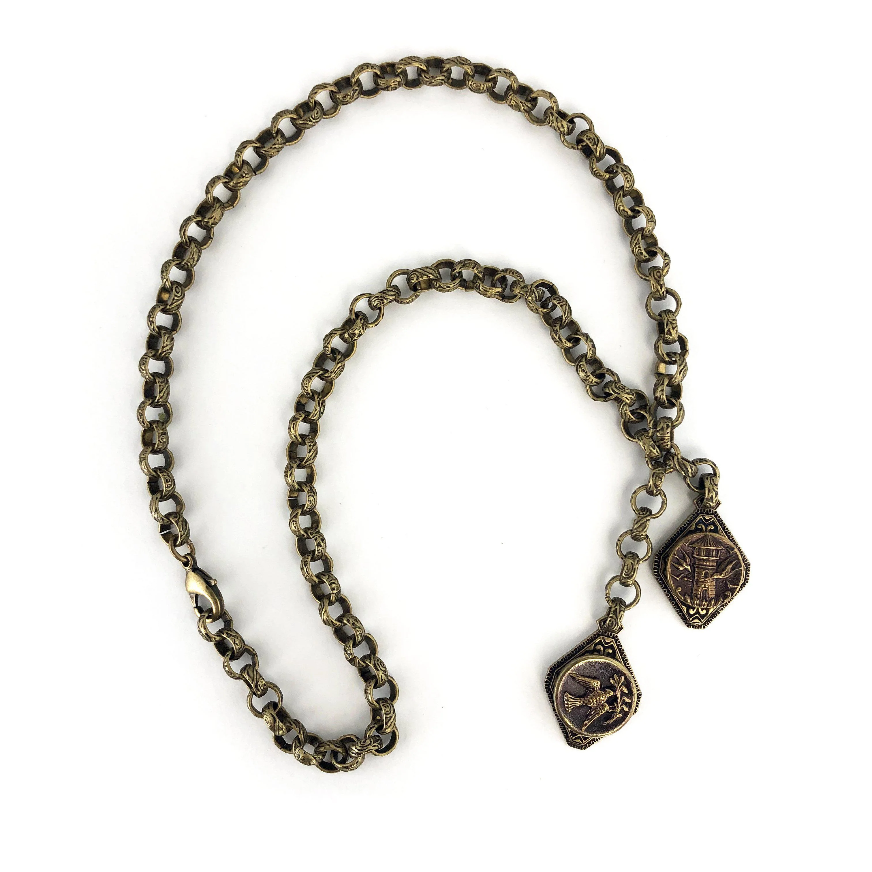 My Mothers Buttons Necklace: Lariat