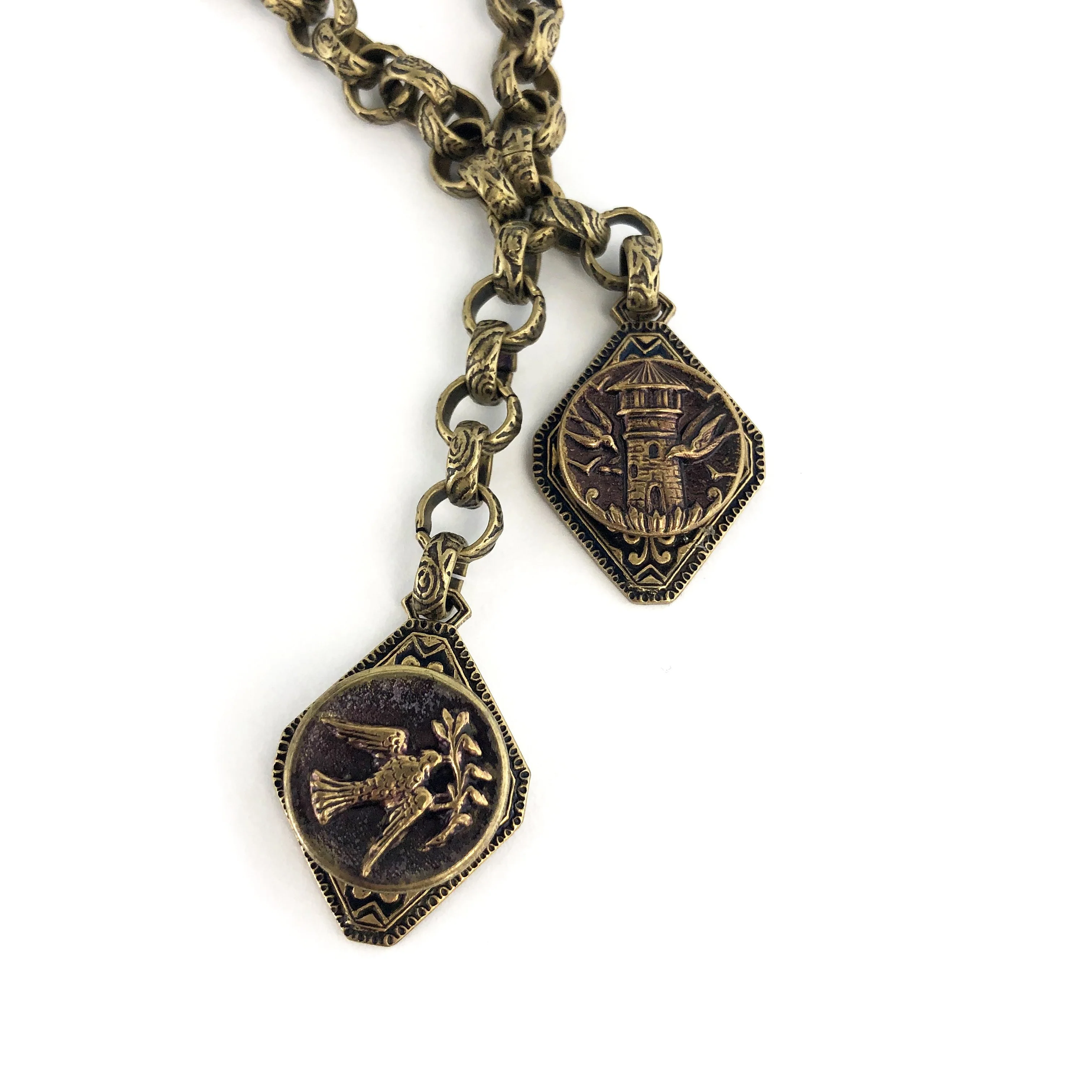 My Mothers Buttons Necklace: Lariat - Image 2