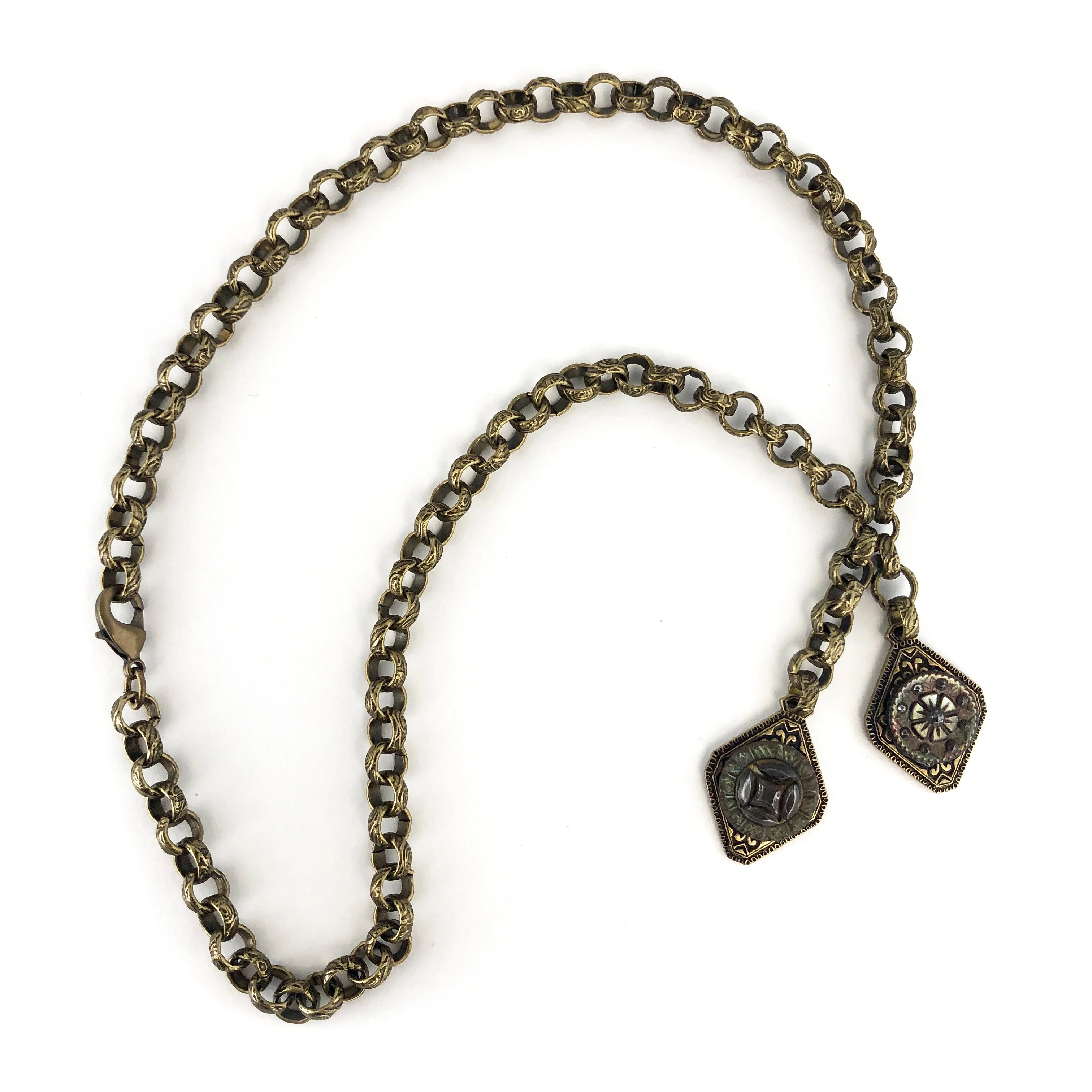 My Mothers Buttons Necklace: Lariat - Image 5