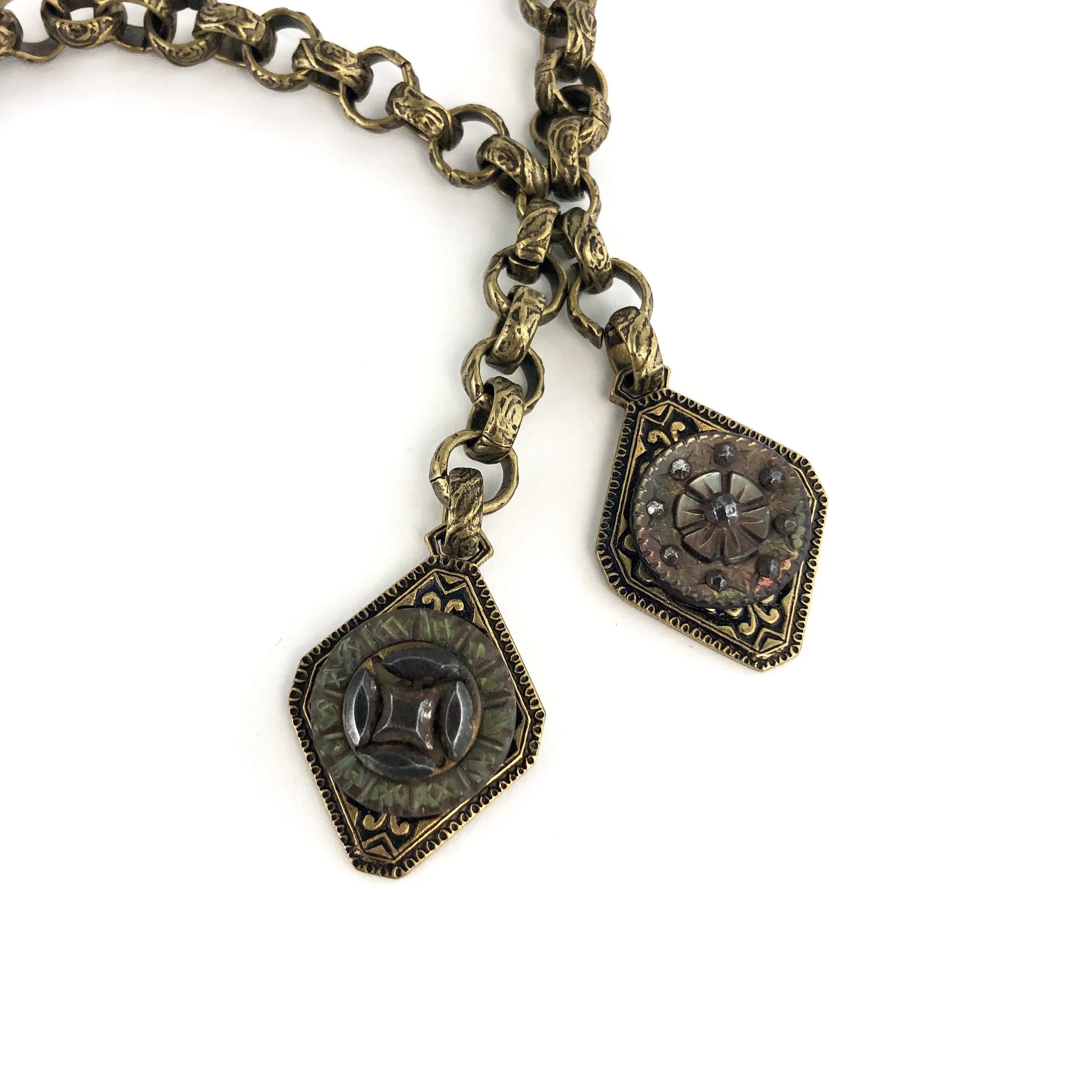 My Mothers Buttons Necklace: Lariat - Image 6