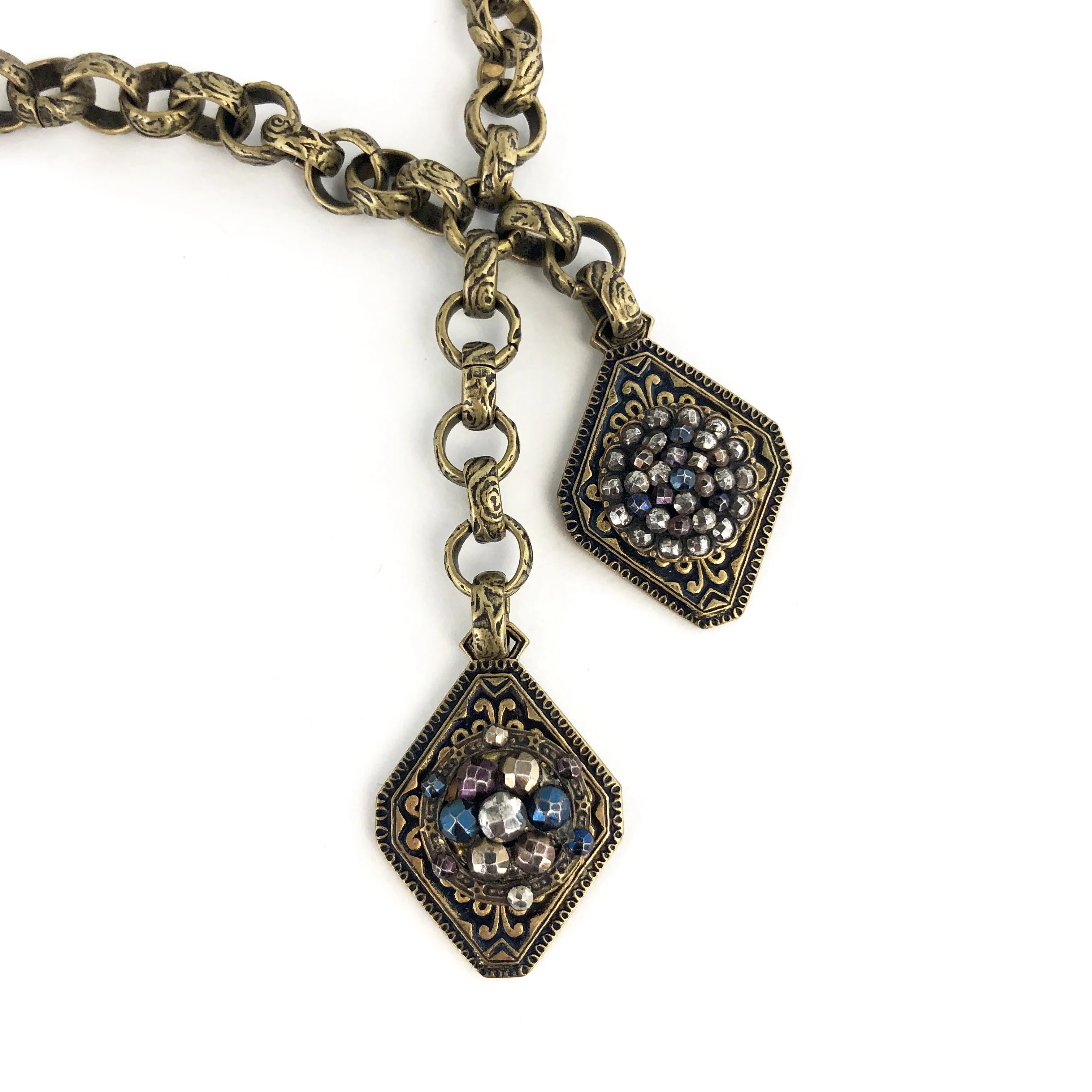 My Mothers Buttons Necklace: Lariat - Image 8