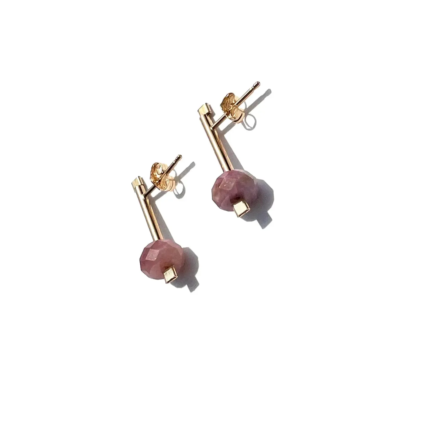 Meghan Patrice Riley Earrings: Tourmaline/Gold Stick Post