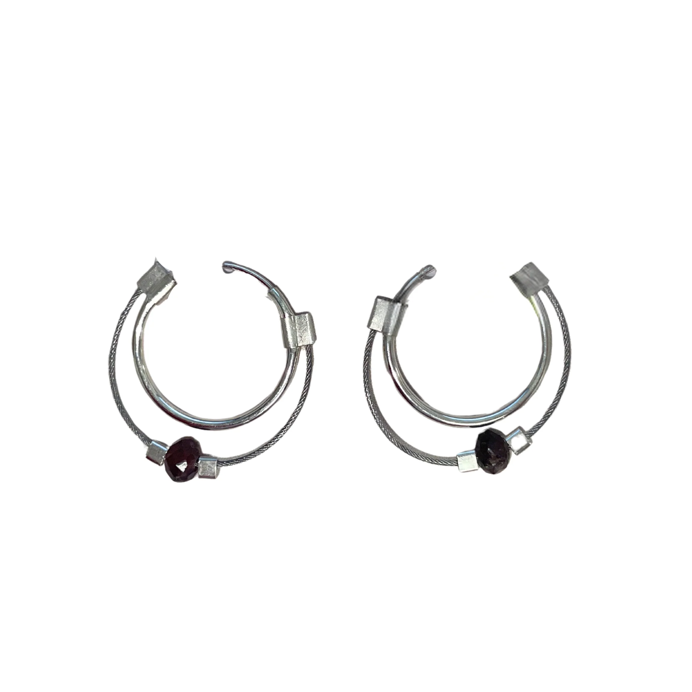 Meghan Patrice Riley Earrings: Stone Hoops