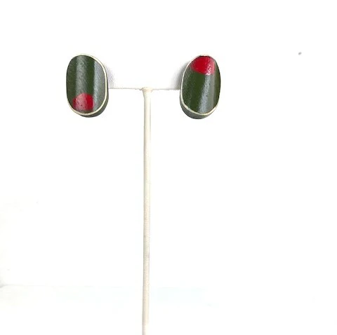 Morgan Hill Earrings: Olive - Image 2