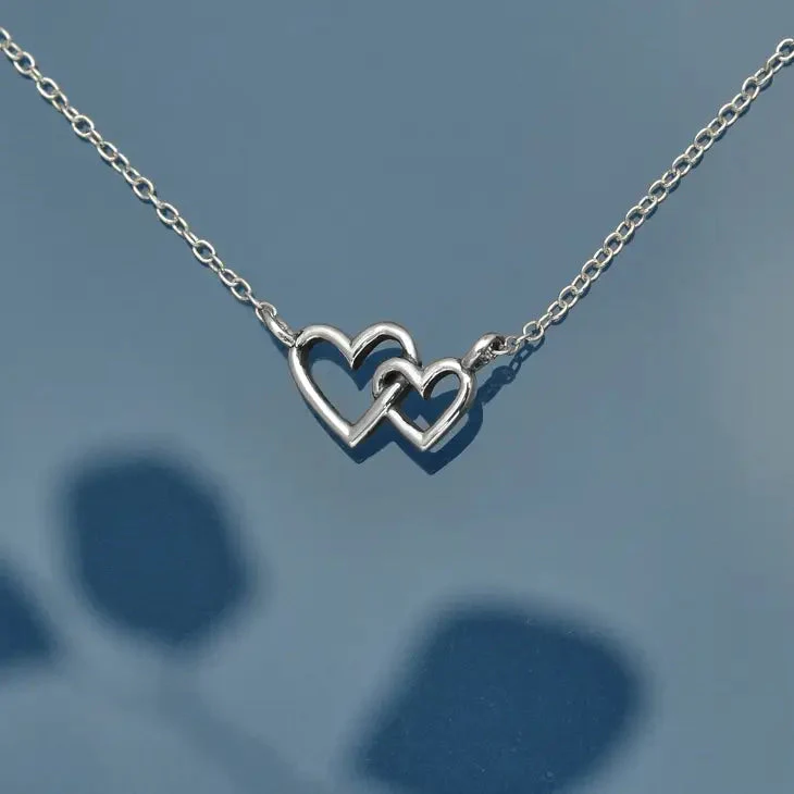 Nina Designs Necklace: Mother and Daughter Hearts (Love Always) - Image 2