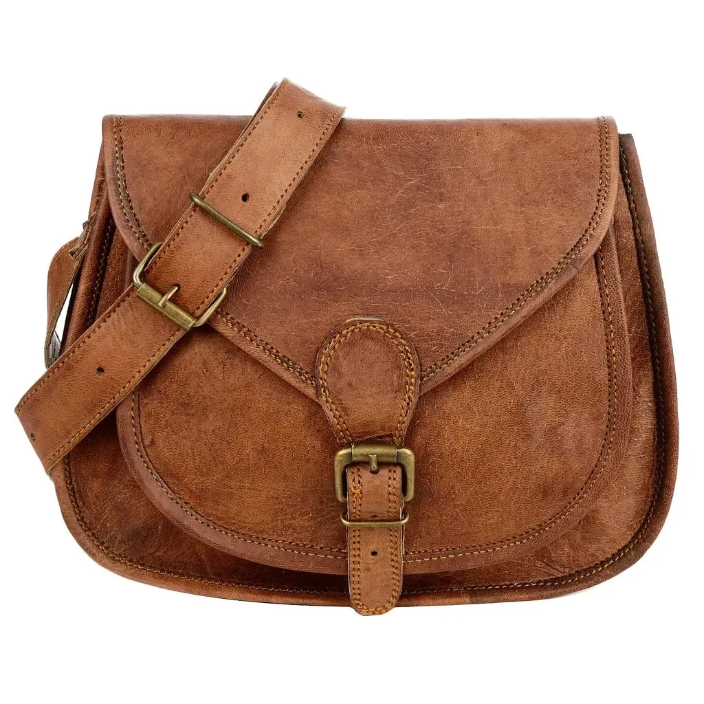 Paper High Bag: Curved Leather Saddle Bag