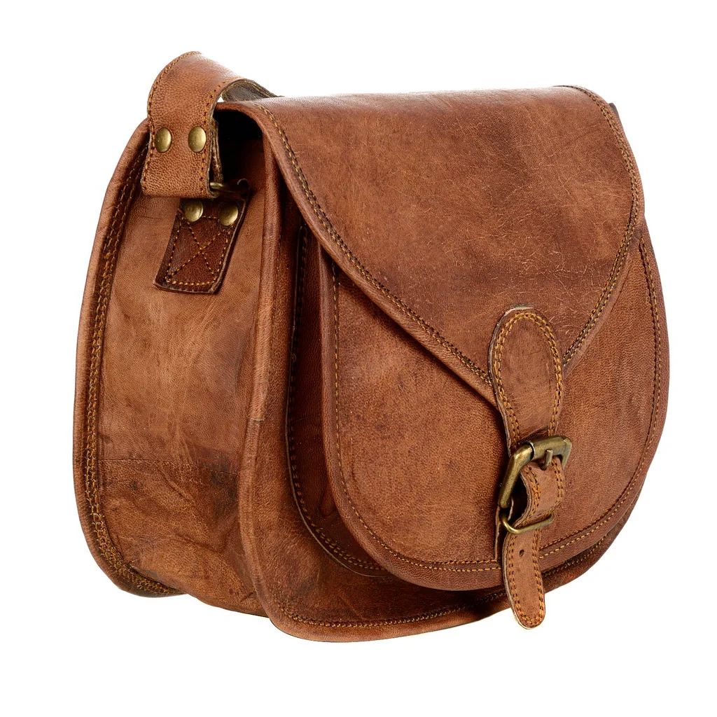Paper High Bag: Curved Leather Saddle Bag - Image 2