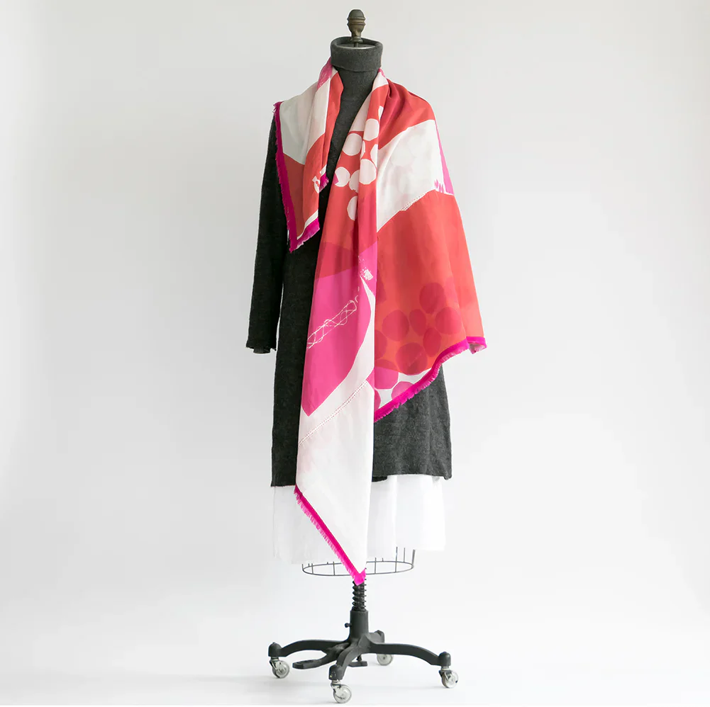 PilgrimWaters Scarf: Large Archie Fuscia - Image 3