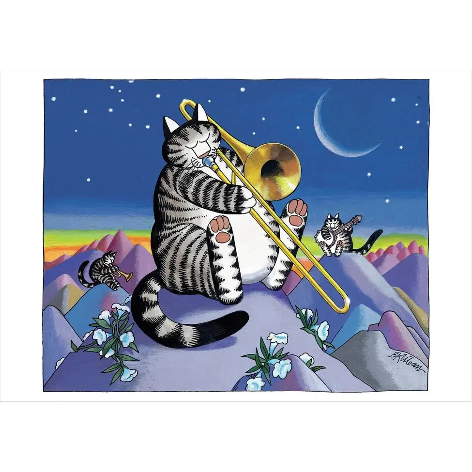 Pomegranate Birthday Card: B. Kliban, Moonlight Serenade