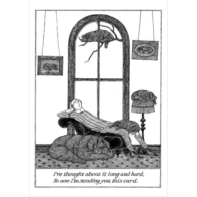 Pomegranate Card: Edward Gorey, Thought About It