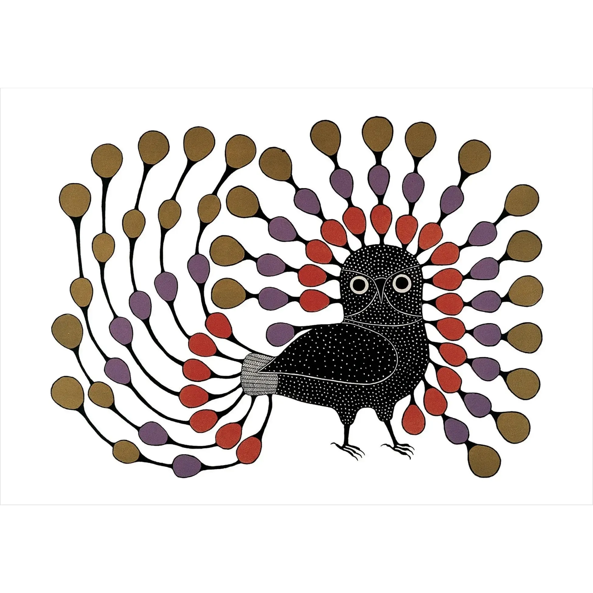Pomegranate Birthday Card: Kenmojuak Ashevak, Illustrious Owl's