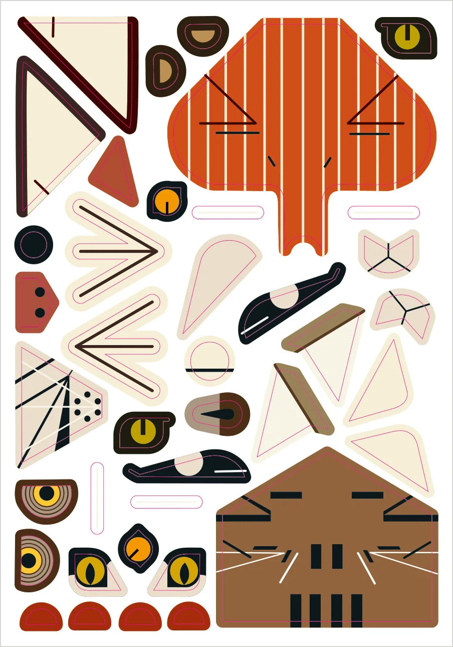 Pomegranate Sticker Kit: Charley Harper's Sticky Critters, Volume 2 - Image 3