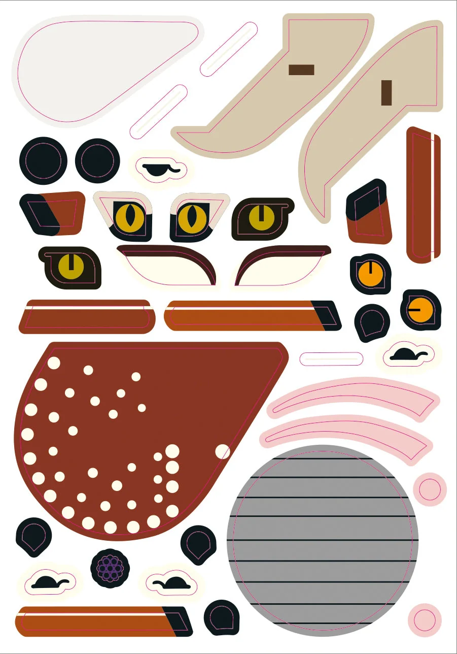 Pomegranate Sticker Kit: Charley Harper's Sticky Critters, Volume 2 - Image 4